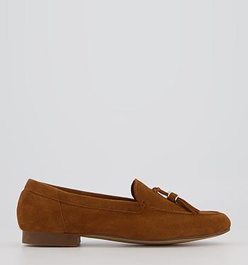 tan loafers suede