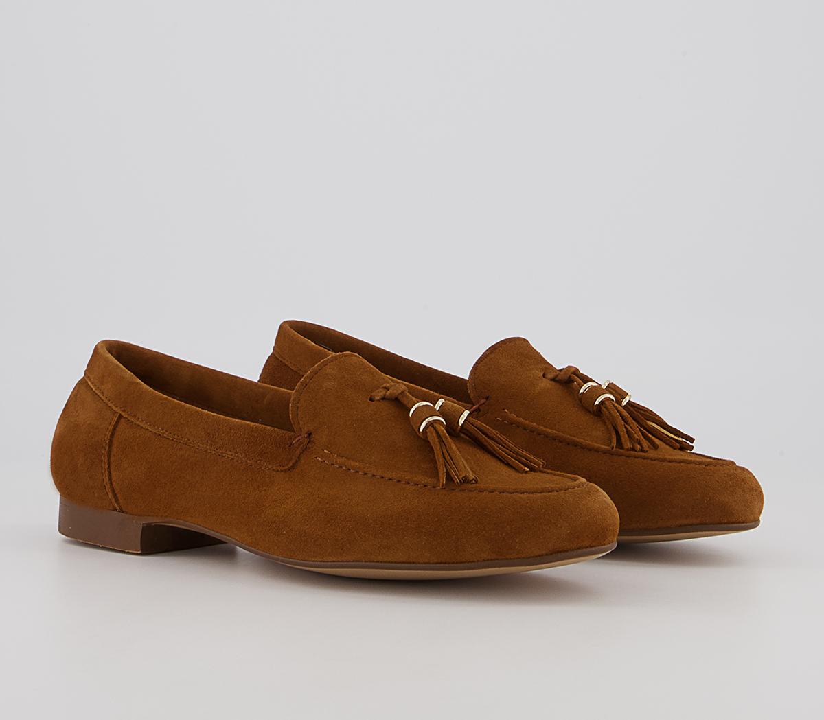 Office Flick Retro Tassle Loafers Office Flick Retro Tassle Loafers Tan Suede