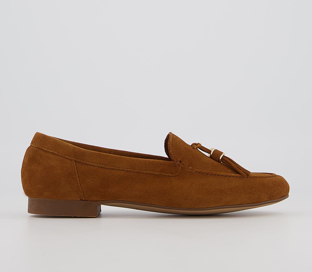 Office Flick Retro Tassle Loafers Office Flick Retro Tassle Loafers Tan Suede