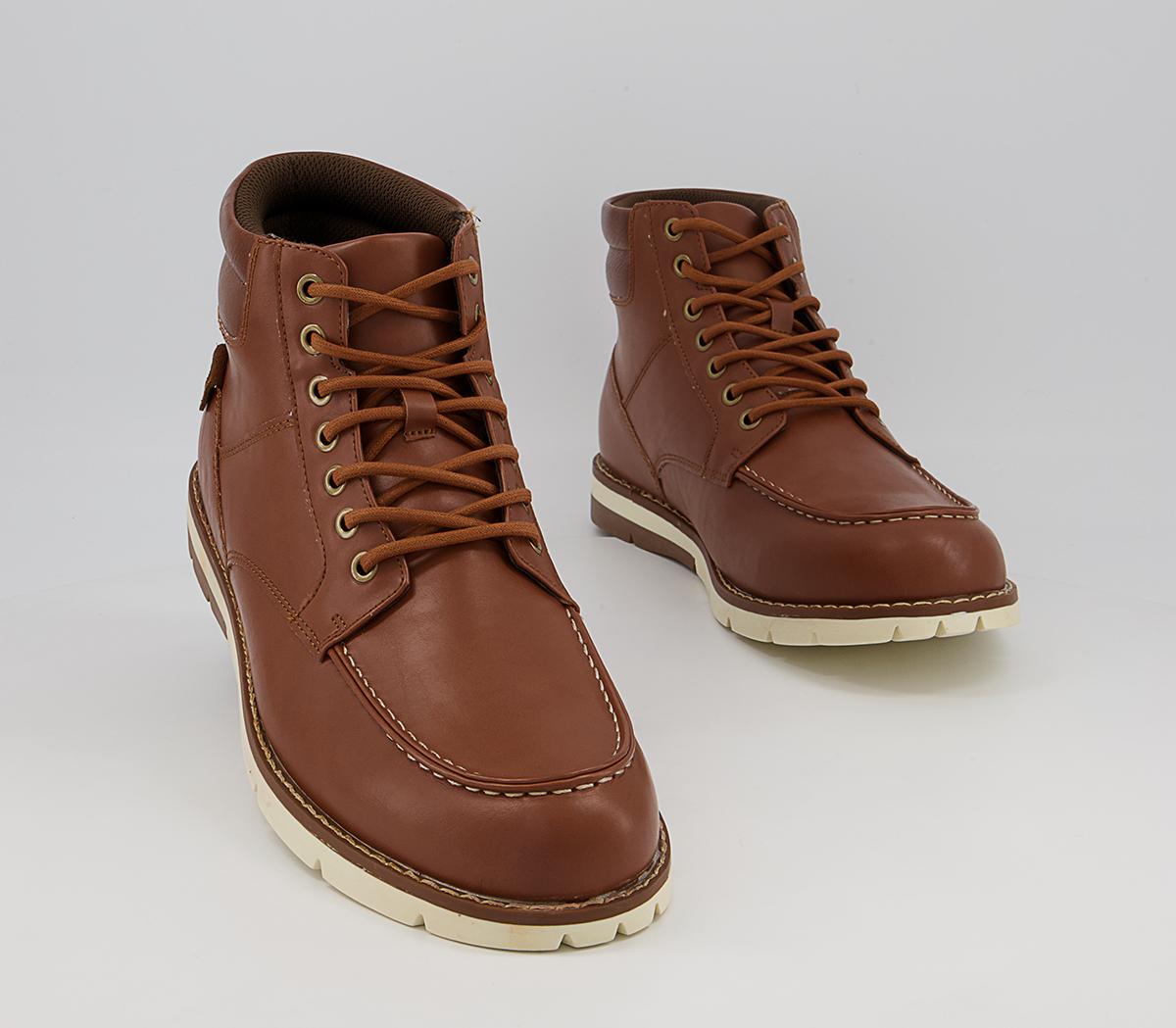 Office Blaney Apron Toe Mid Boots Office Blaney Apron Toe Mid Boots Tan