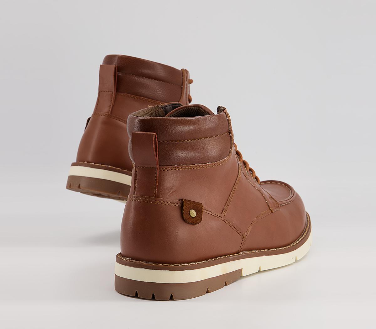 Office Blaney Apron Toe Mid Boots Office Blaney Apron Toe Mid Boots Tan