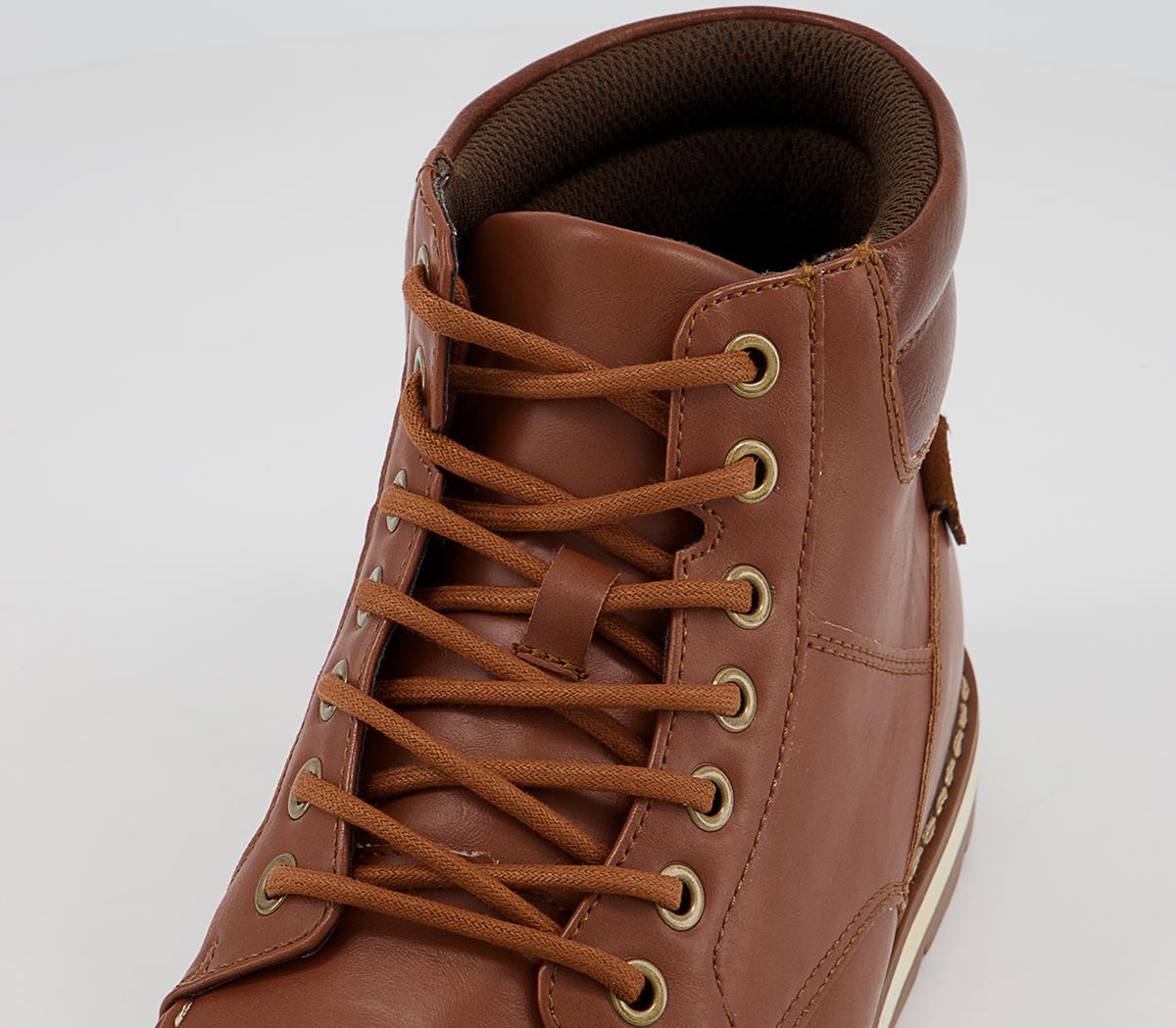 Office Blaney Apron Toe Mid Boots Office Blaney Apron Toe Mid Boots Tan