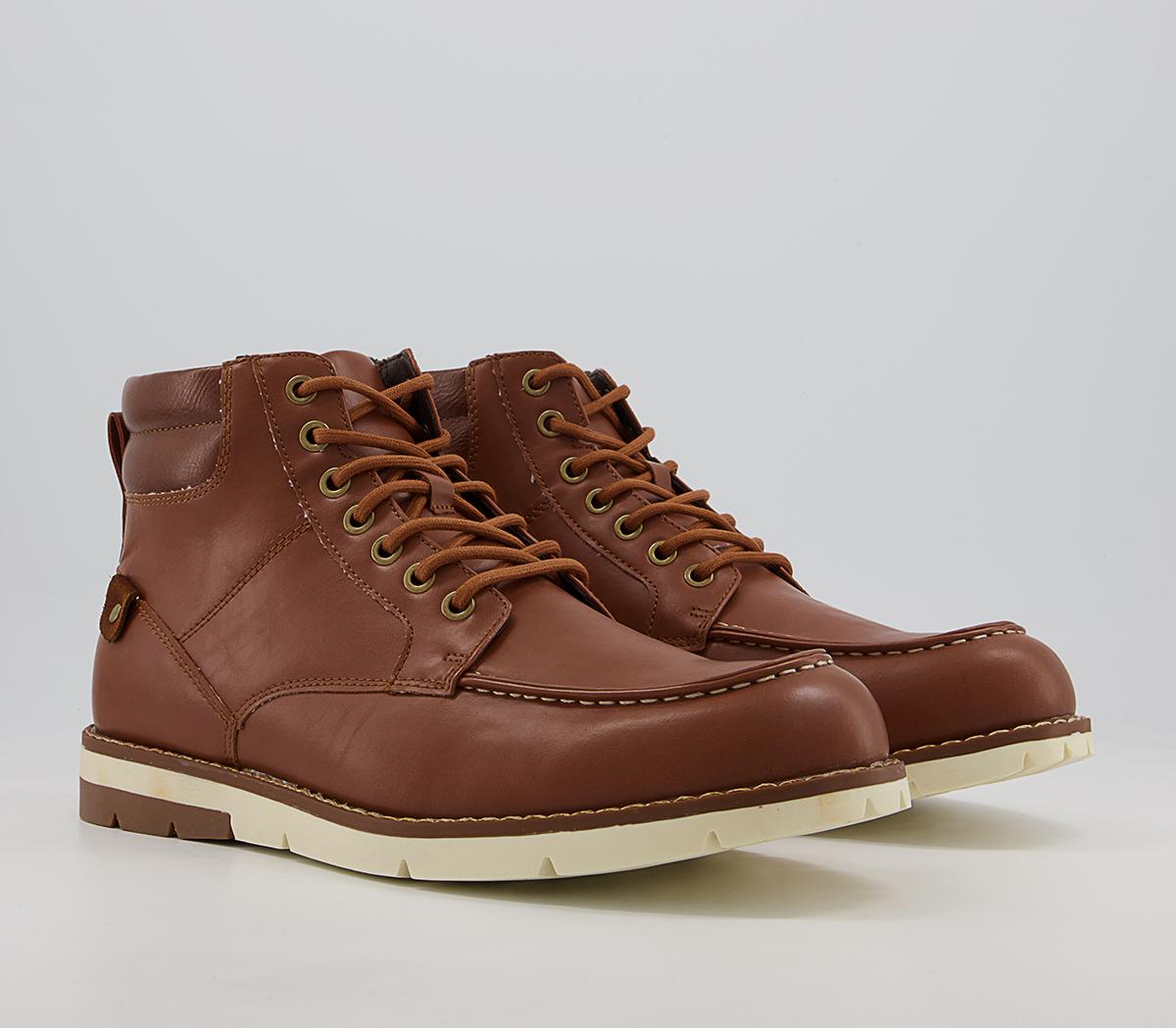 Office Blaney Apron Toe Mid Boots Office Blaney Apron Toe Mid Boots Tan