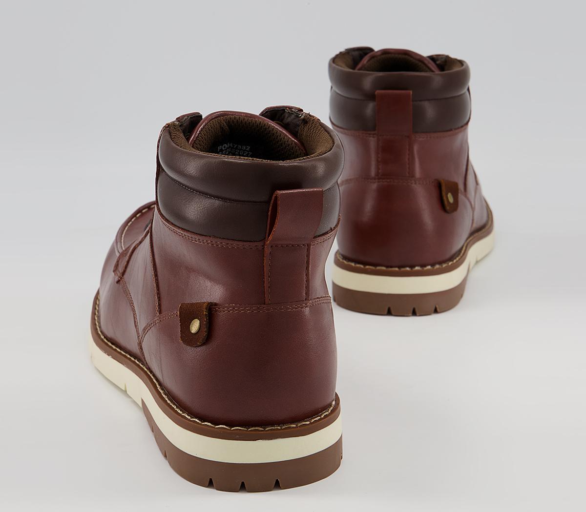 Office Blaney Apron Toe Mid Boots Office Blaney Apron Toe Mid Boots Red Brown