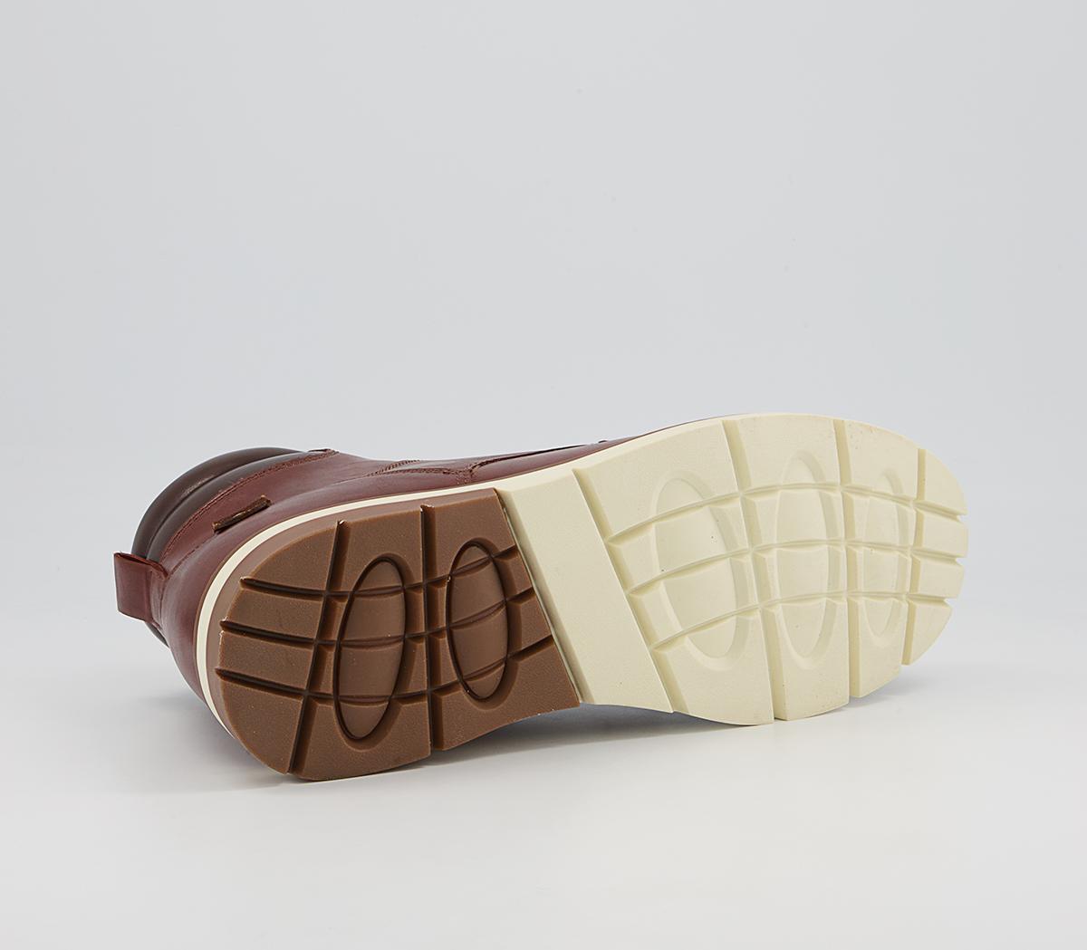 Office Blaney Apron Toe Mid Boots Office Blaney Apron Toe Mid Boots Red Brown