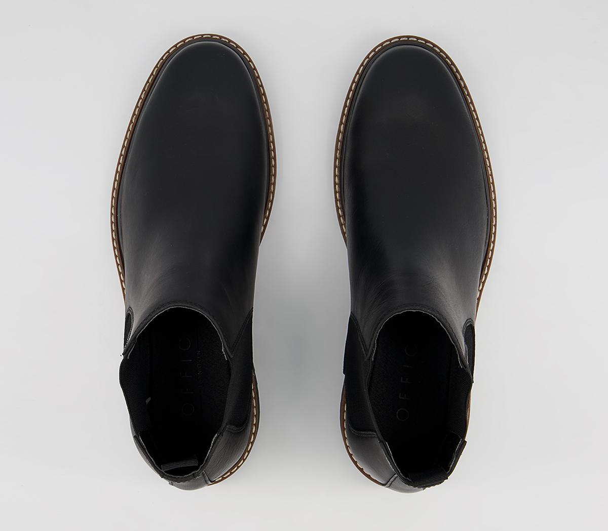 Office Bolton Wedge Chelsea Boots Office Bolton Wedge Chelsea Boots Black Leather