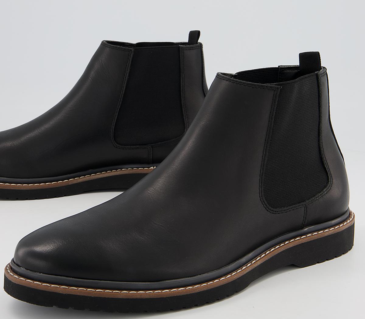 Office Bolton Wedge Chelsea Boots Office Bolton Wedge Chelsea Boots Black Leather