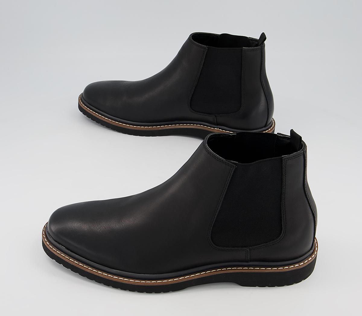 Office Bolton Wedge Chelsea Boots Office Bolton Wedge Chelsea Boots Black Leather