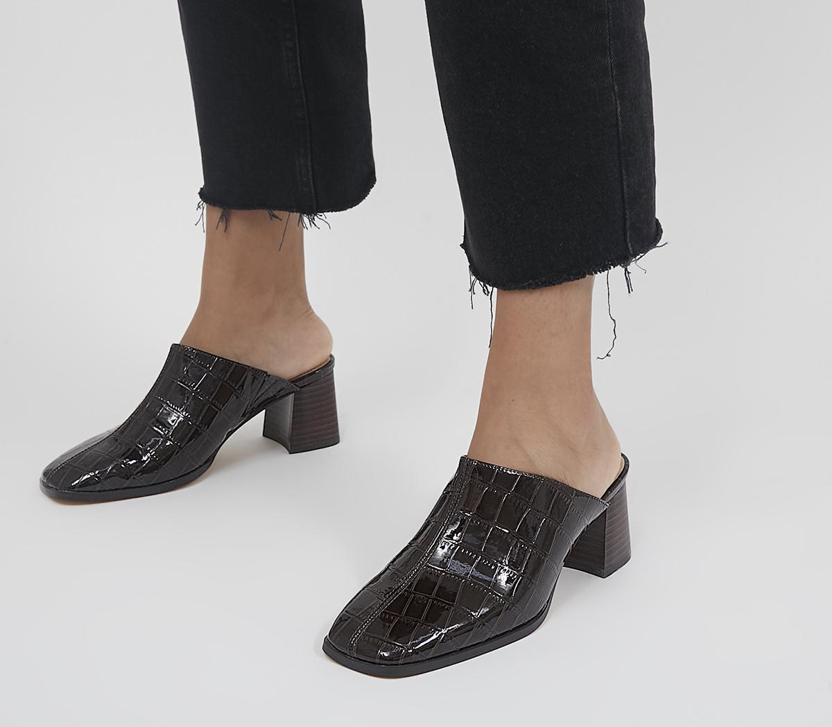Marbie Square Toe Mules   Synthetic