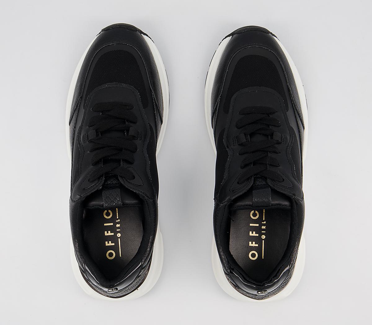 Office Flames Lace Up Runners Office Flames Lace Up Runners Black Mix