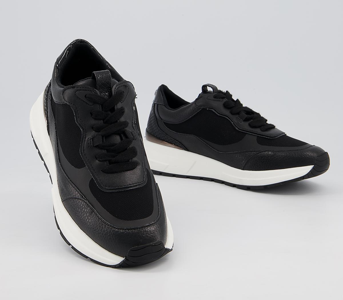 Office Flames Lace Up Runners Office Flames Lace Up Runners Black Mix