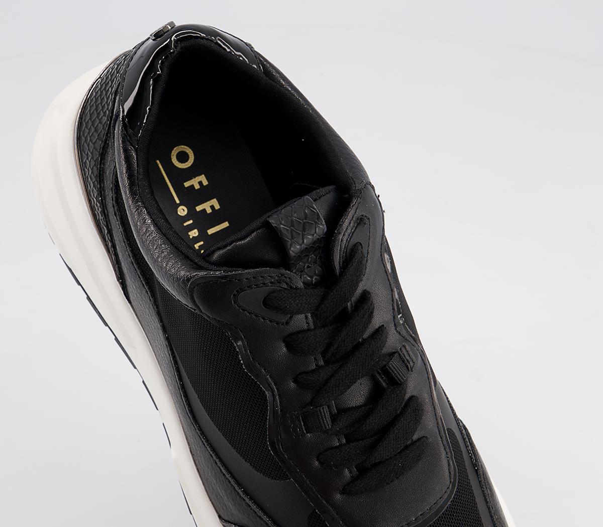 Office Flames Lace Up Runners Office Flames Lace Up Runners Black Mix