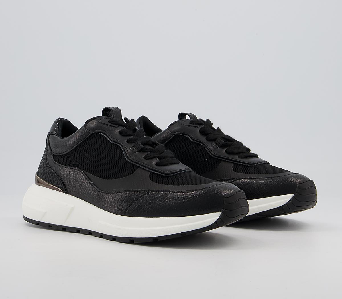 Office Flames Lace Up Runners Office Flames Lace Up Runners Black Mix