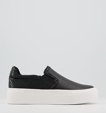 OFFICE Fade Slip On Trainers Black Snake Mix