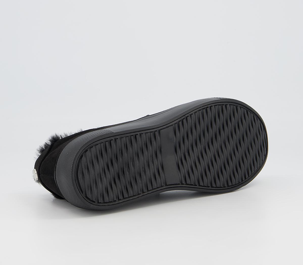 Office Fade Slip On Trainers Office Fade Slip On Trainers Black Drench Faux Fur Lined