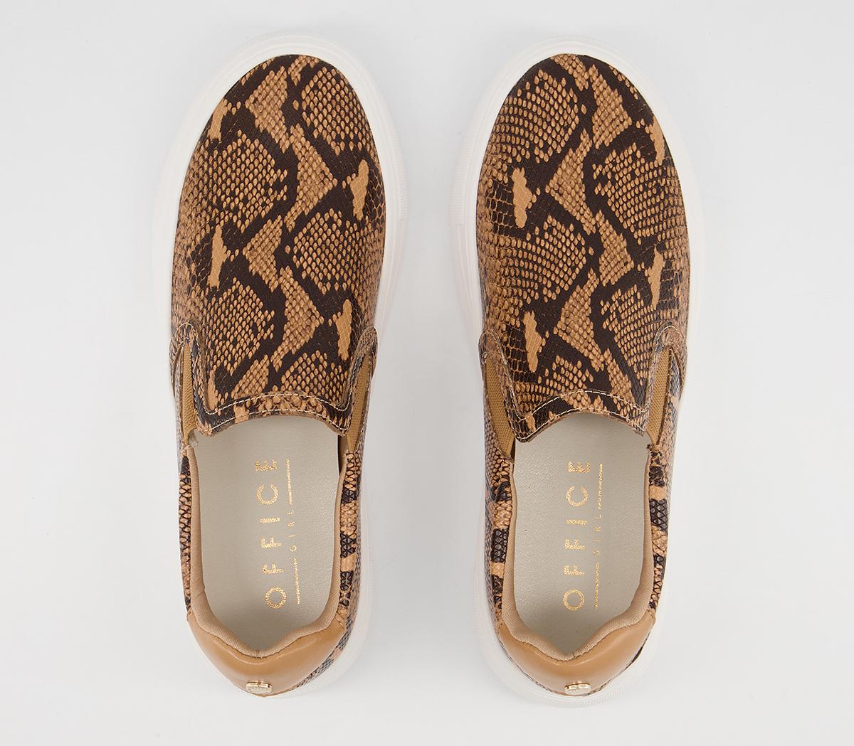 Office Fade Slip On Trainers Office Fade Slip On Trainers Natural Snake