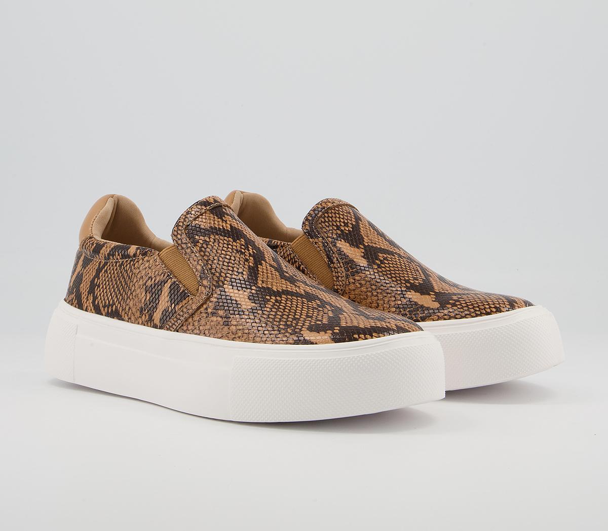 Office Fade Slip On Trainers Office Fade Slip On Trainers Natural Snake
