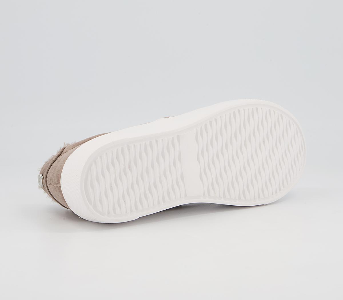 Office Fade Slip On Trainers Office Fade Slip On Trainers Taupe Faux Fur Lined
