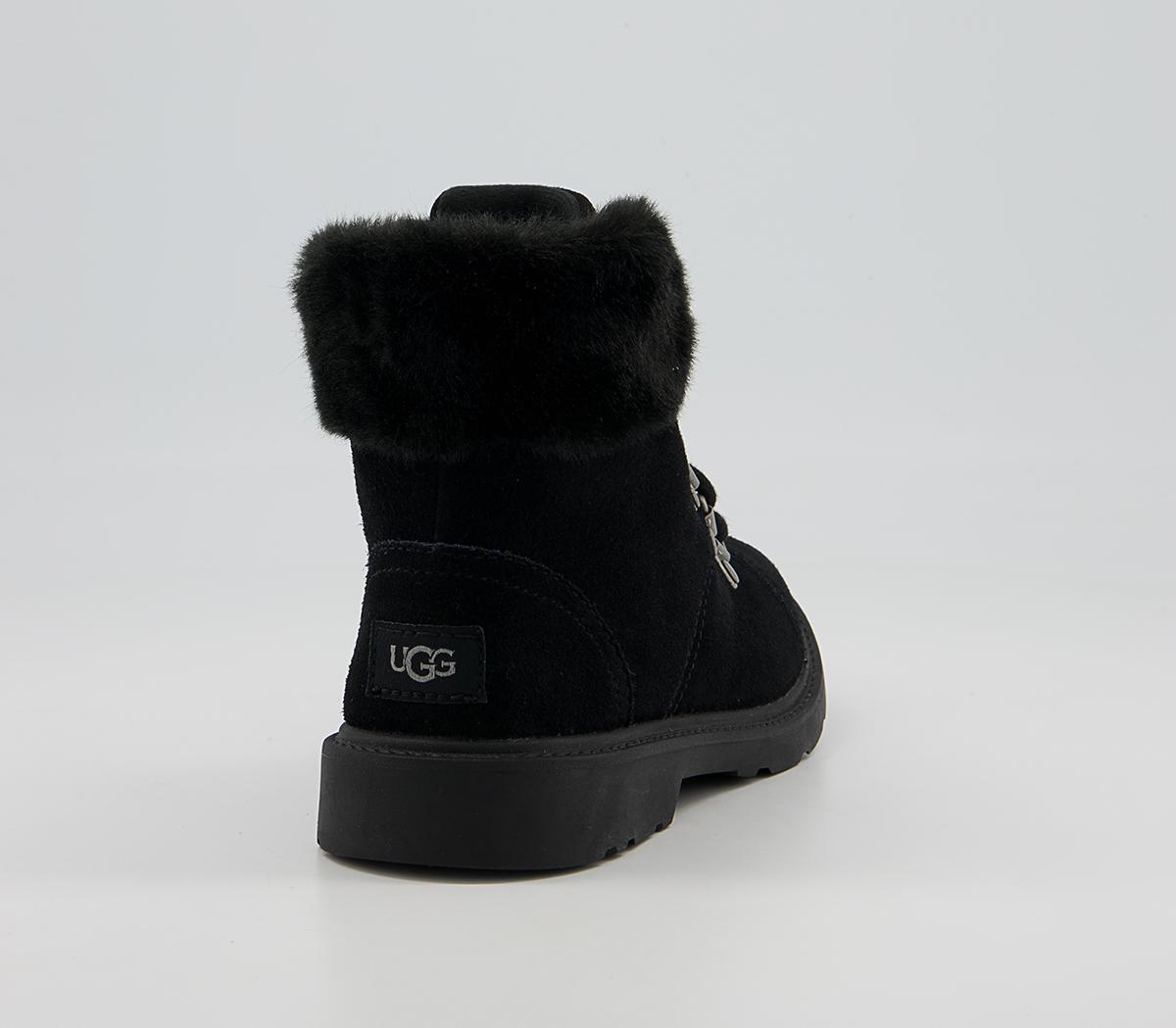 UGG Azell Hiker Youth Boots UGG Azell Hiker Youth Boots Black Suede
