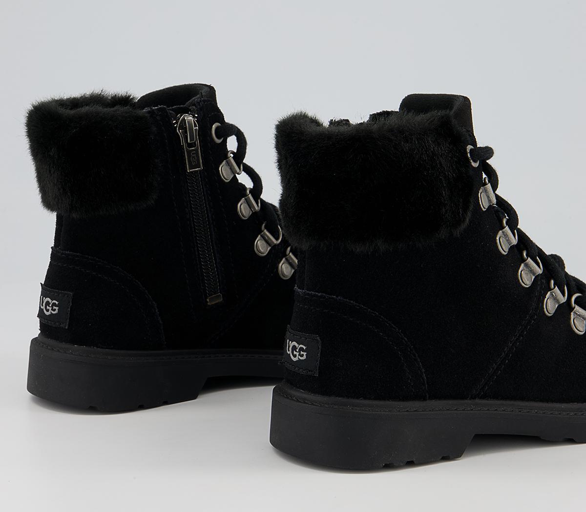 UGG Azell Hiker Youth Boots UGG Azell Hiker Youth Boots Black Suede
