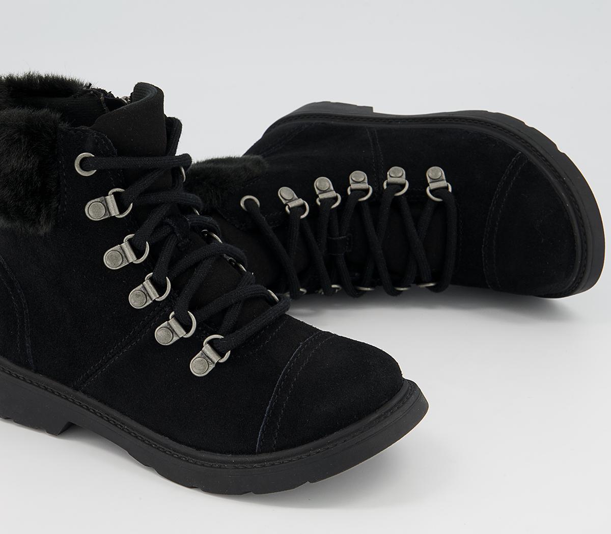 UGG Azell Hiker Youth Boots UGG Azell Hiker Youth Boots Black Suede