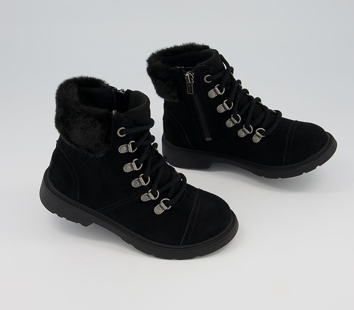 UGG Azell Hiker Youth Boots UGG Azell Hiker Youth Boots Black Suede