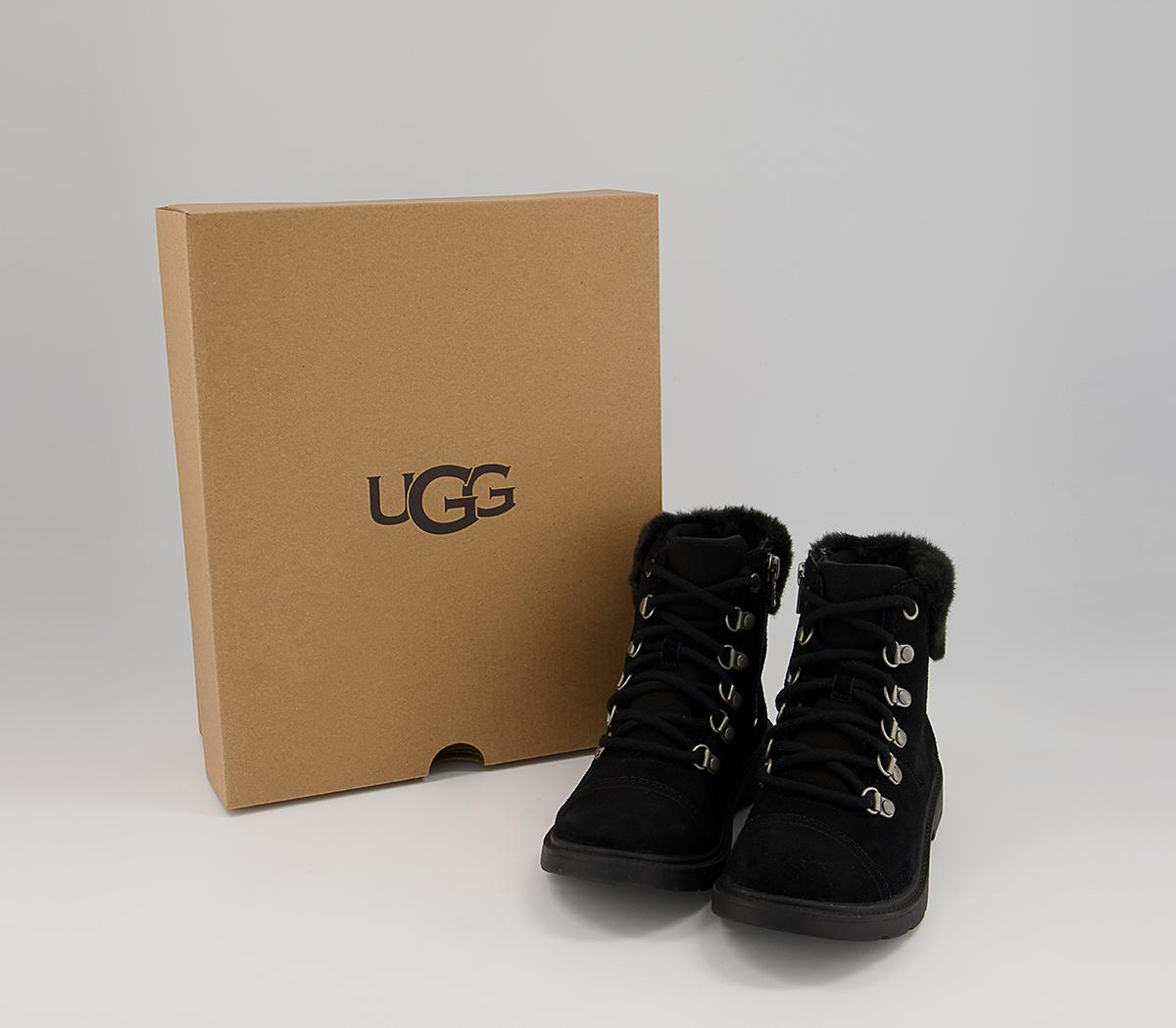 UGG Azell Hiker Youth Boots UGG Azell Hiker Youth Boots Black Suede