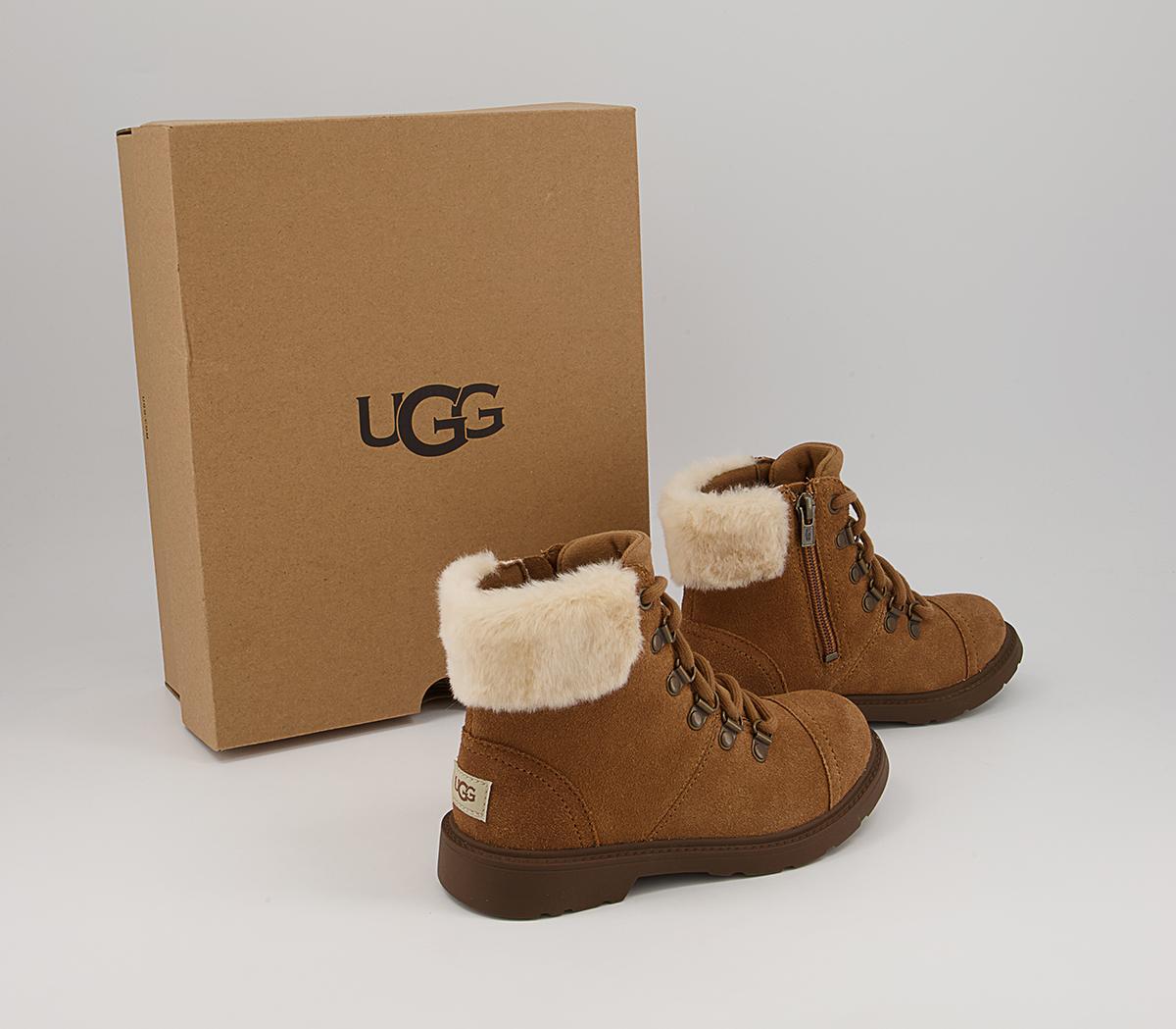UGG Azell Hiker Youth Boots Chestnut Suede - Unisex