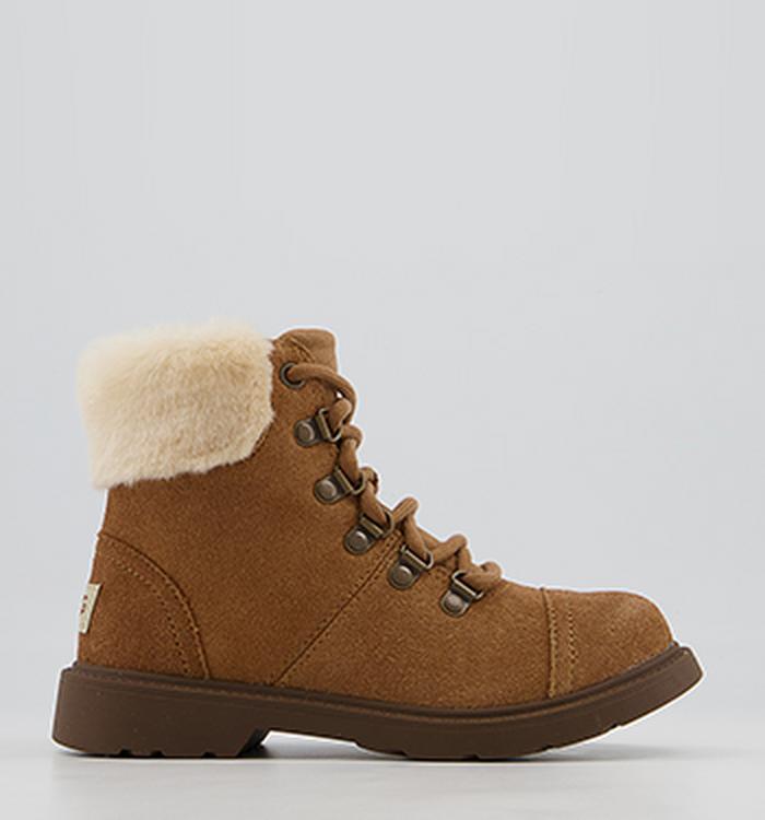 UGG Azell Hiker Youth Boots Chestnut Suede
