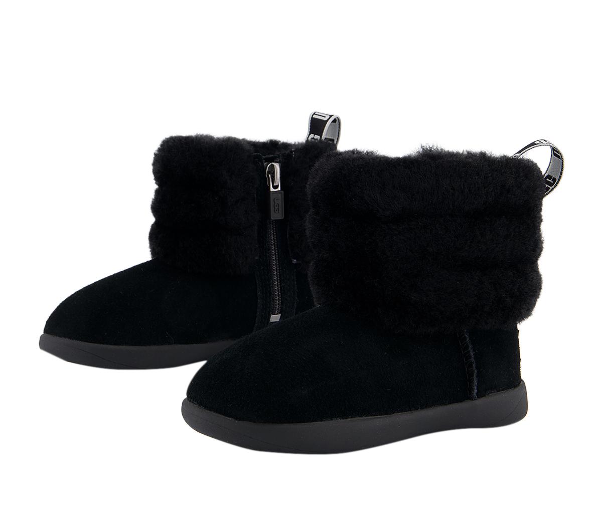 UGG Mini Quilted Fluff Infant Boots UGG Mini Quilted Fluff Infant Boots Black