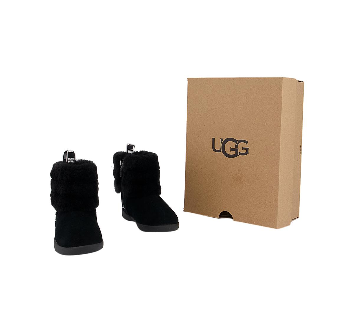 UGG Mini Quilted Fluff Infant Boots UGG Mini Quilted Fluff Infant Boots Black