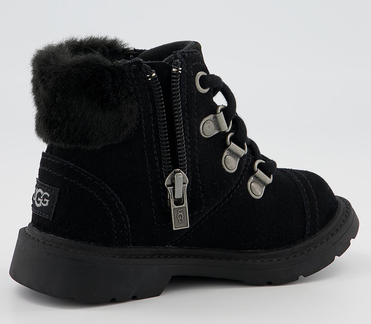 UGG Azell Hiker Infant Boots UGG Azell Hiker Infant Boots Black Suede