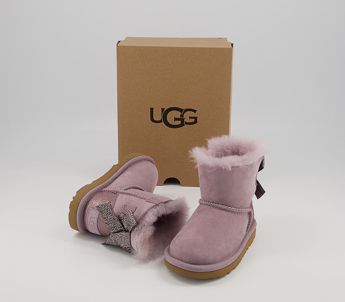 UGG Mini Bailey Bow Infant Boots UGG Mini Bailey Bow Infant Boots Shadow Glitz