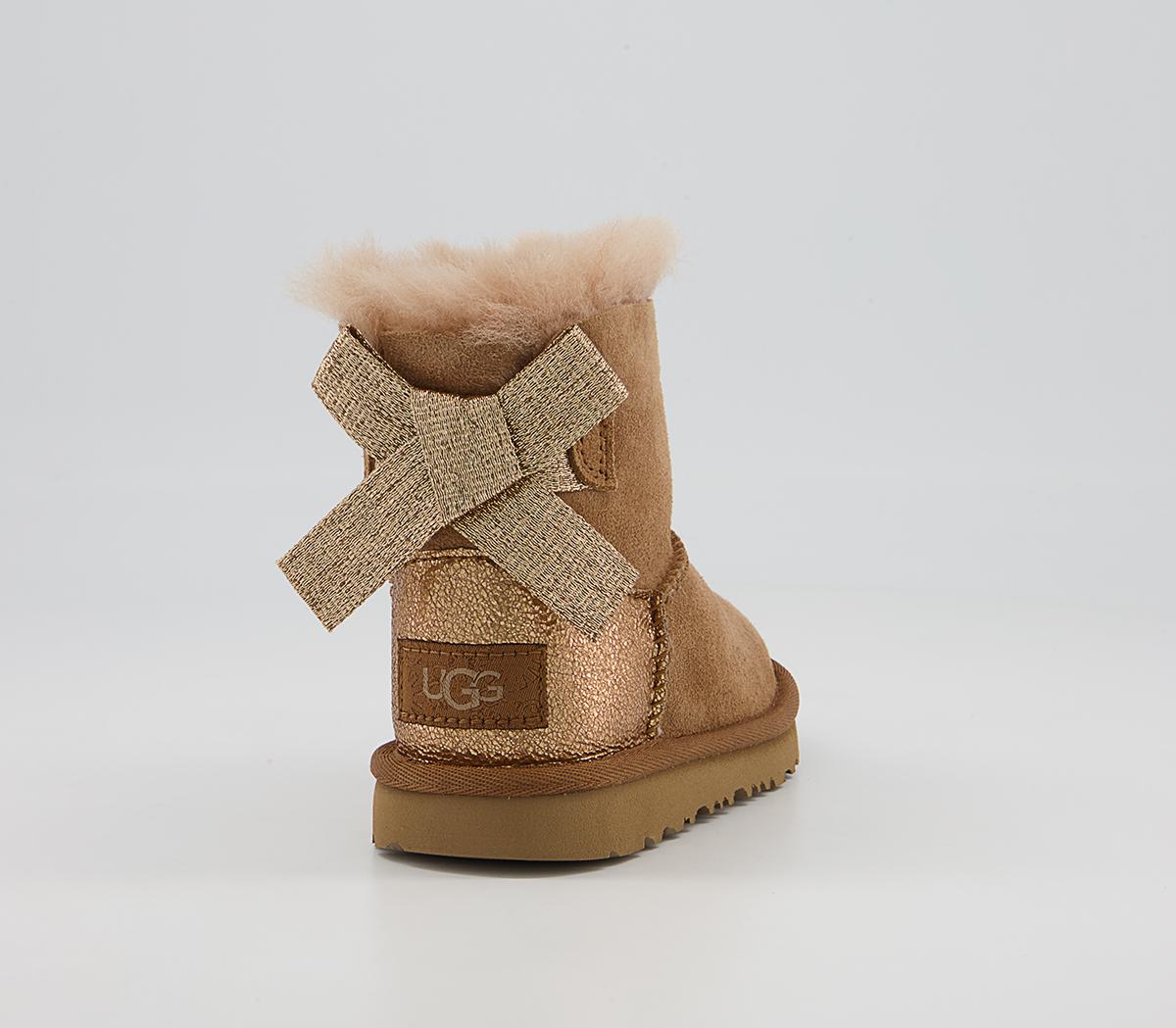 UGG Mini Bailey Bow Infant Boots UGG Mini Bailey Bow Infant Boots Chestnut Glitz