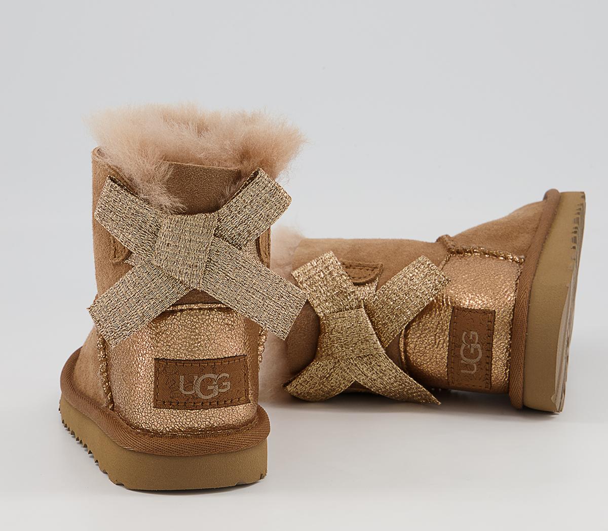 UGG Mini Bailey Bow Infant Boots UGG Mini Bailey Bow Infant Boots Chestnut Glitz
