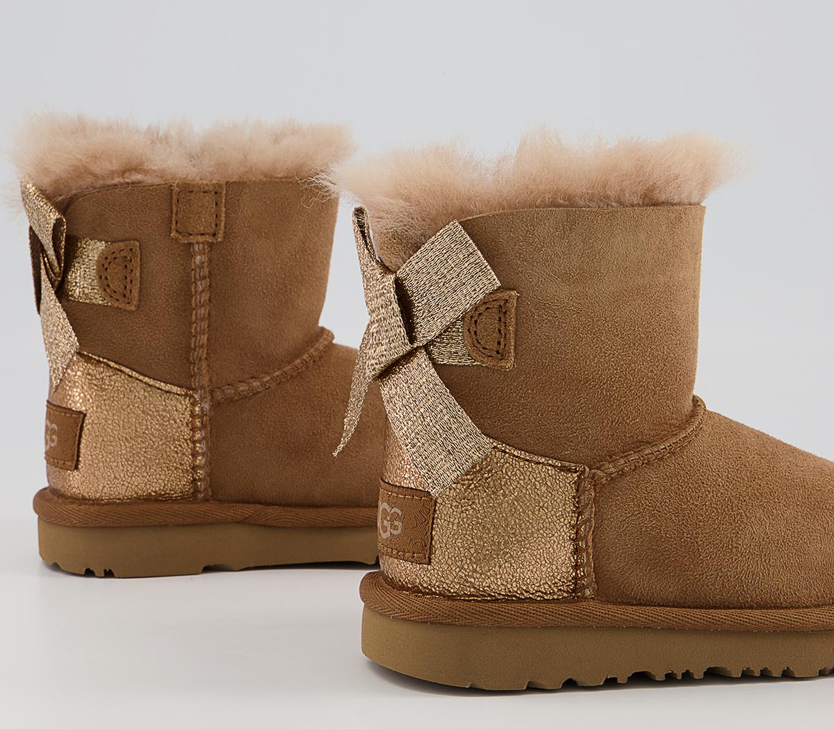 UGG Mini Bailey Bow Infant Boots UGG Mini Bailey Bow Infant Boots Chestnut Glitz