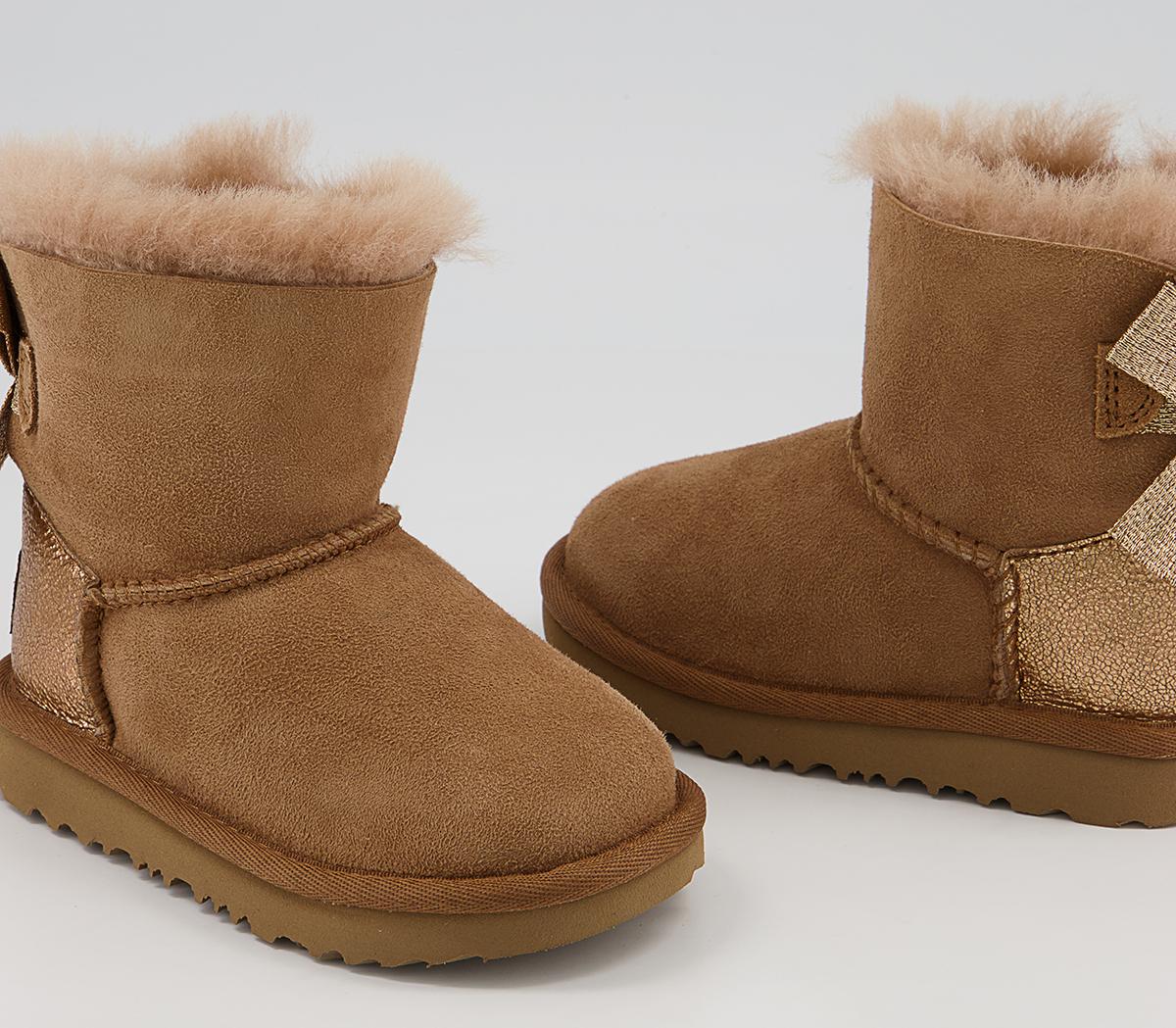 UGG Mini Bailey Bow Infant Boots UGG Mini Bailey Bow Infant Boots Chestnut Glitz