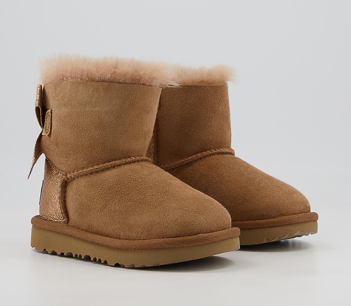 UGG Mini Bailey Bow Infant Boots UGG Mini Bailey Bow Infant Boots Chestnut Glitz