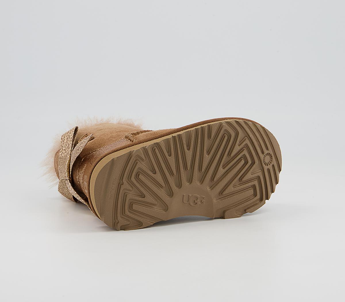 UGG Mini Bailey Bow Infant Boots UGG Mini Bailey Bow Infant Boots Chestnut Glitz