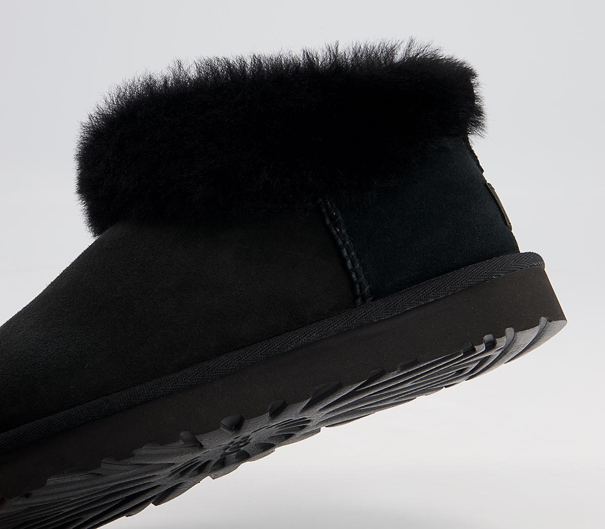 UGG Classic Ultra Mini Fluff Boots UGG Classic Ultra Mini Fluff Boots Black