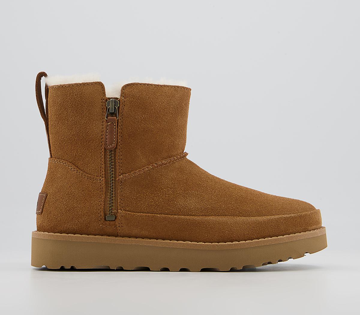 Ugg mini double zip hot sale chestnut