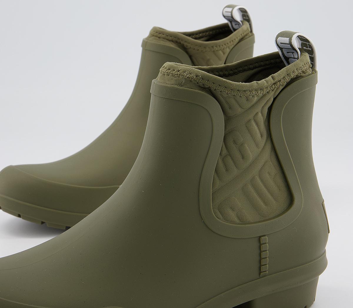 UGG Chevonne Welly Chelsea Boots Olive - Women's Ankle Boots