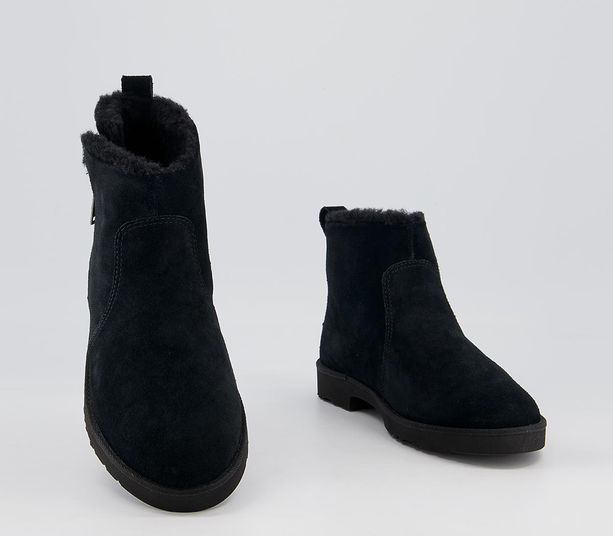 UGG Romely Zip Boots Black - Women's Ankle Boots