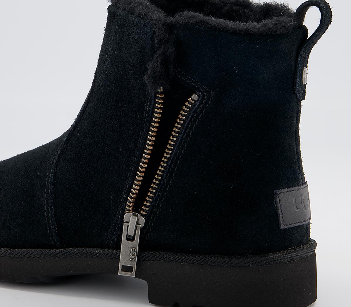 UGG Romely Zip Boots Black - Women's Ankle Boots