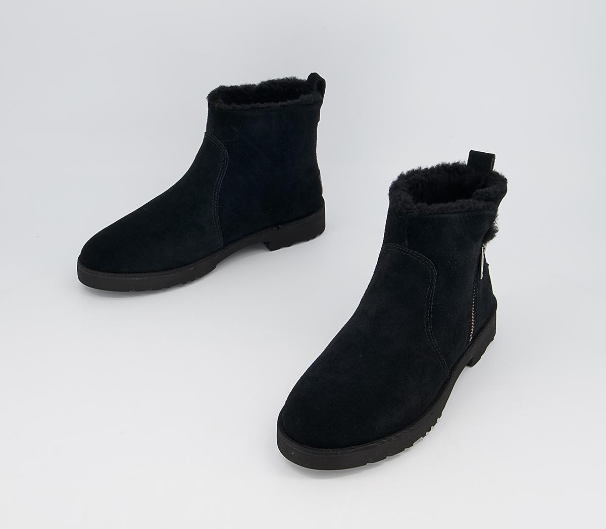UGG Romely Zip Boots Black - Women's Ankle Boots
