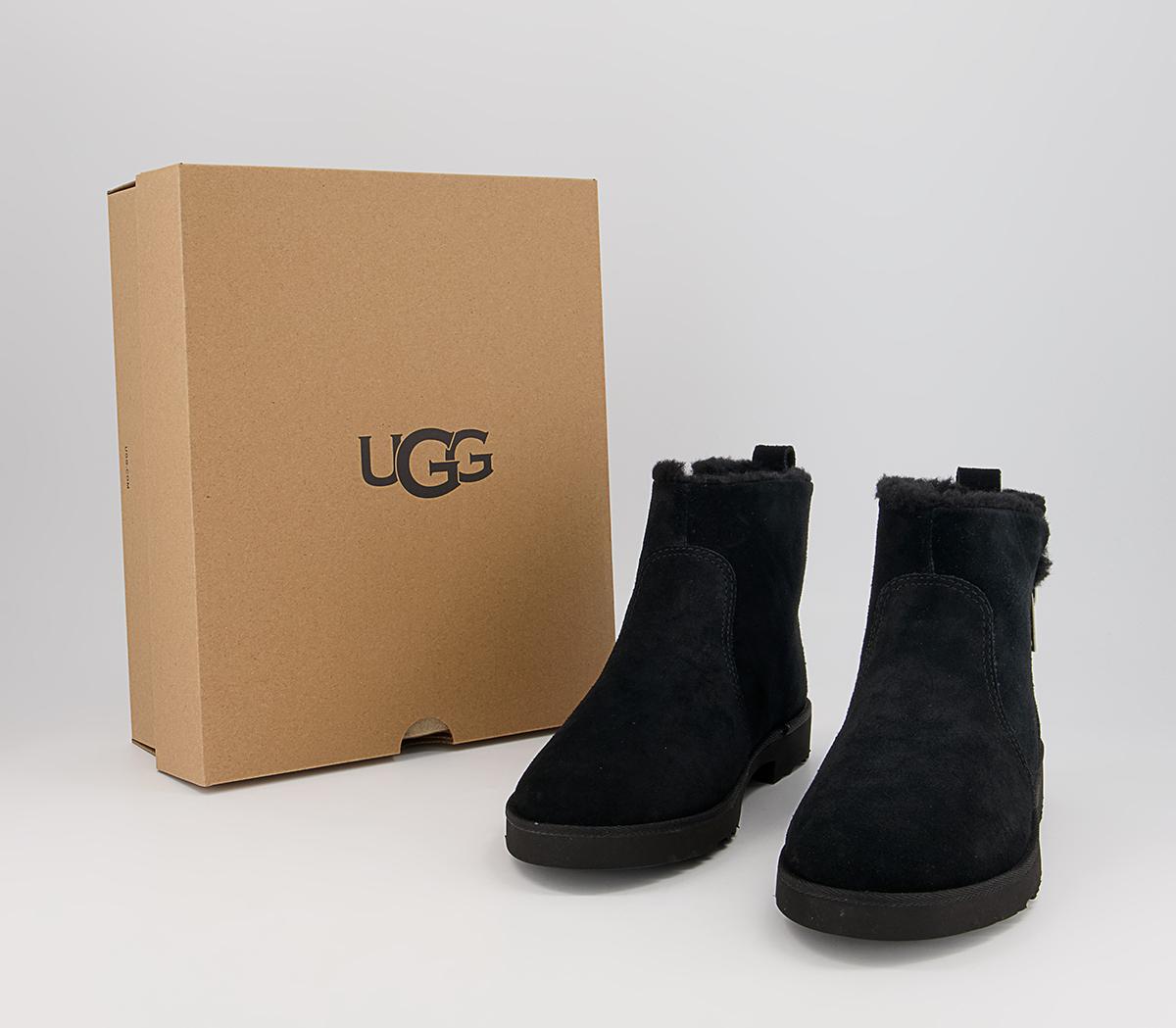 UGG Romely Zip Boots Black - Women's Ankle Boots