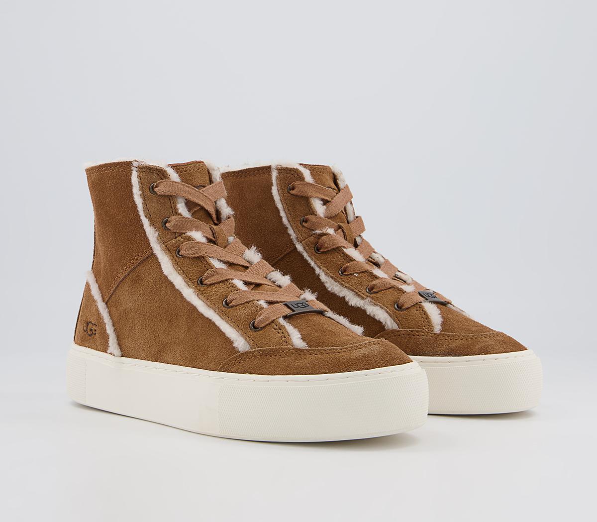 UGG Womens Nuray High Top Trainers Chestnut In Tan, 4