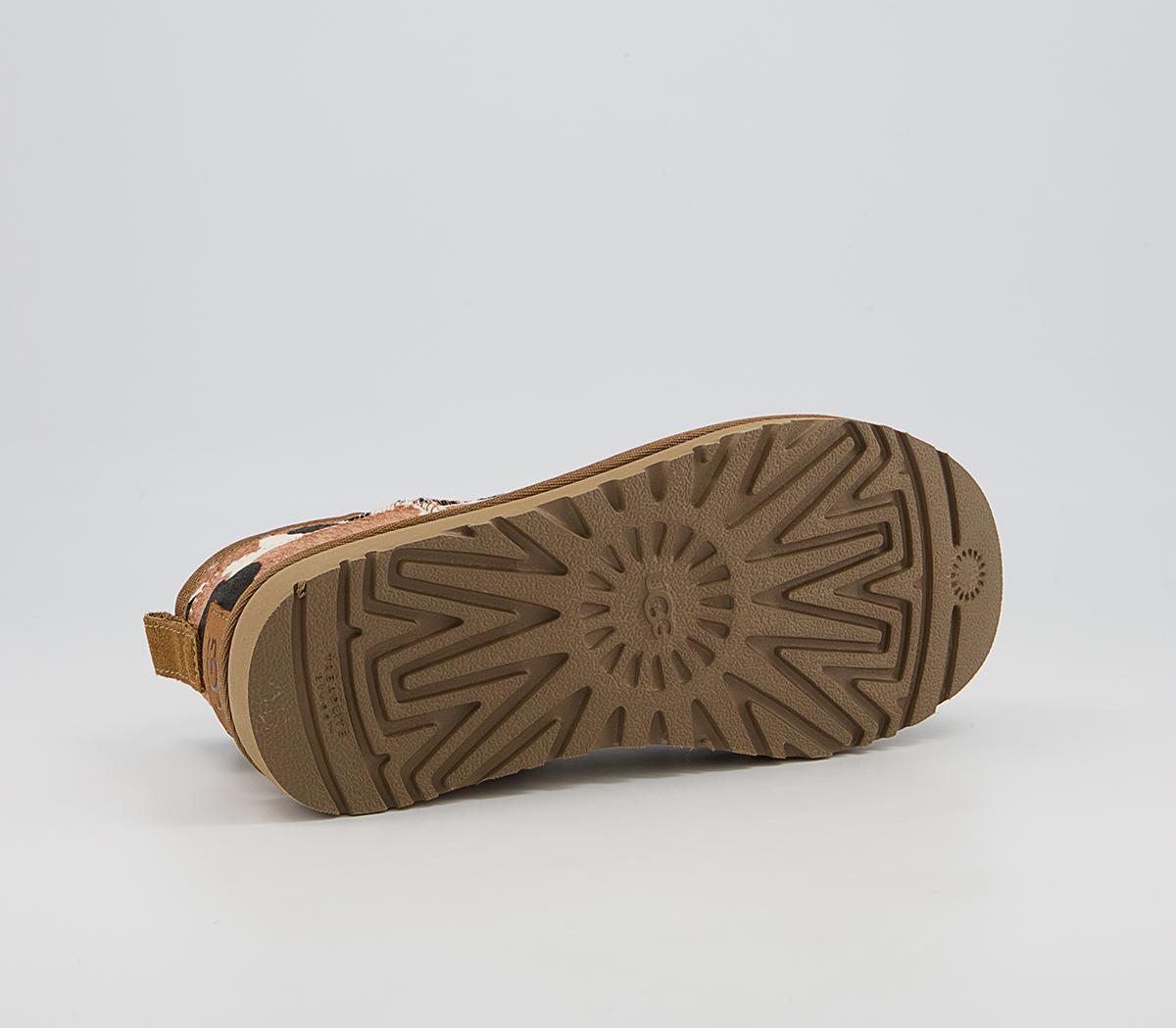 UGG Classic Ultra Mini Cow Print Boots UGG Classic Ultra Mini Cow Print Boots Chestnut