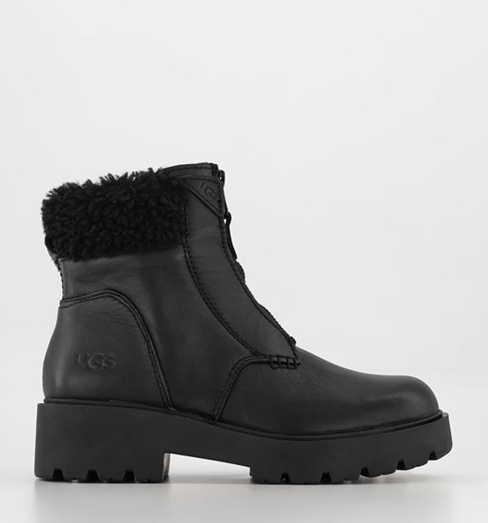 UGG Czeriesa Zip Boots Black Leather