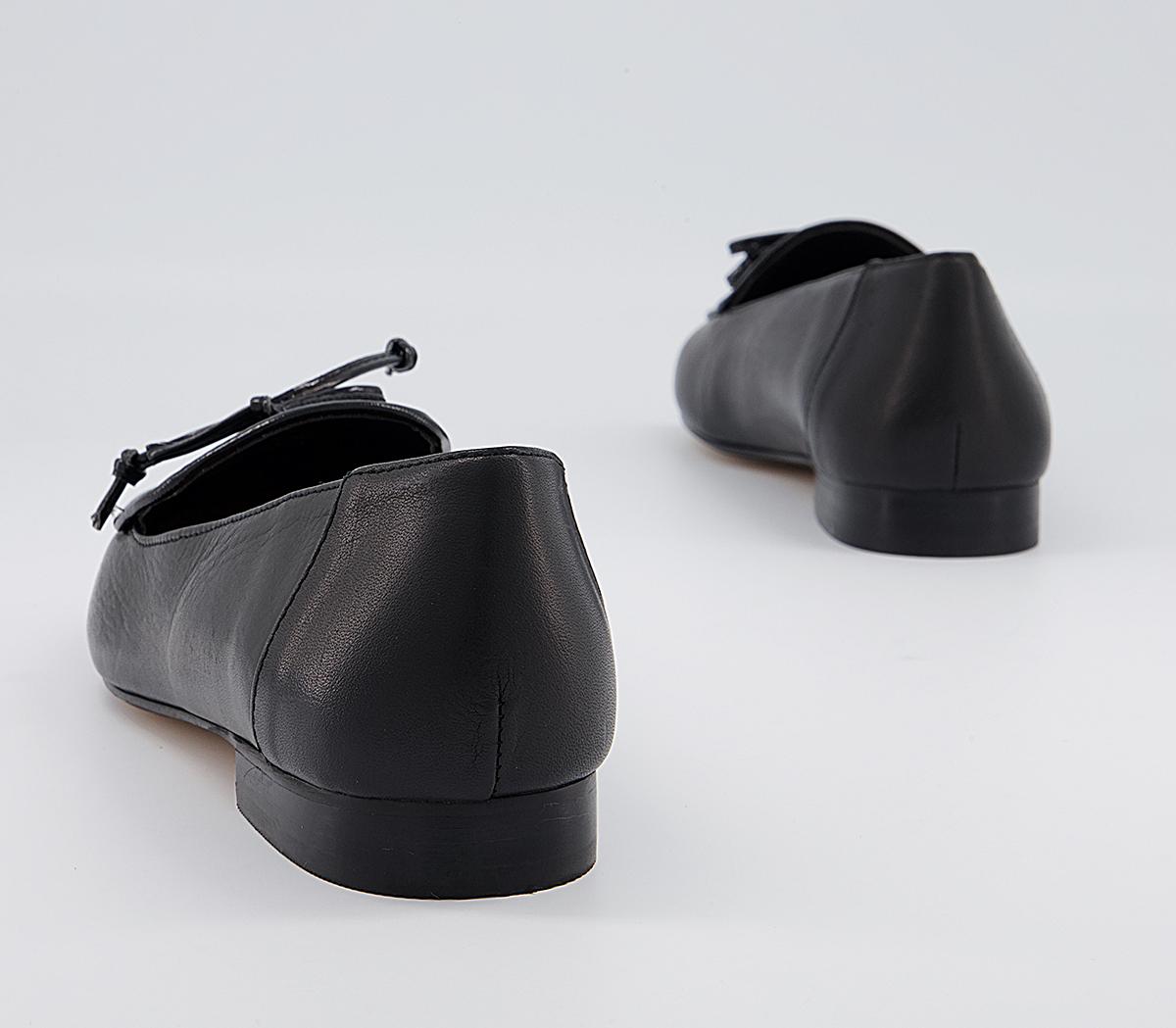 Office Finesse Soft Bow Loafers Office Finesse Soft Bow Loafers Black Leather Croc Mix